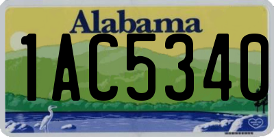 AL license plate 1AC5340