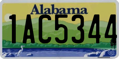 AL license plate 1AC5344