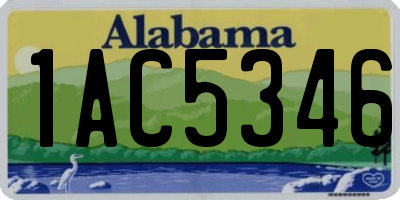 AL license plate 1AC5346