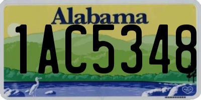 AL license plate 1AC5348