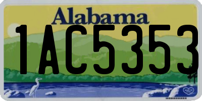 AL license plate 1AC5353