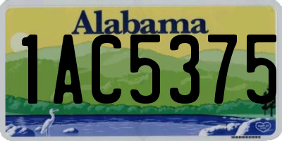 AL license plate 1AC5375