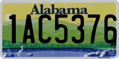 AL license plate 1AC5376