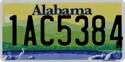 AL license plate 1AC5384