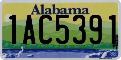 AL license plate 1AC5391