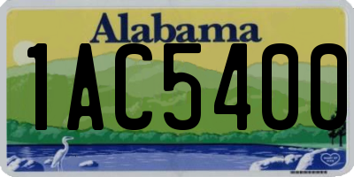 AL license plate 1AC5400