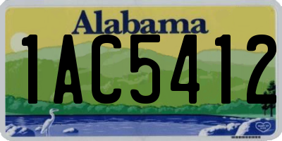 AL license plate 1AC5412