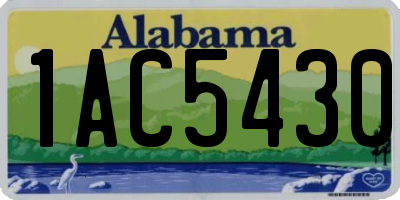 AL license plate 1AC5430