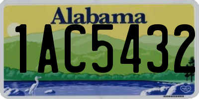 AL license plate 1AC5432