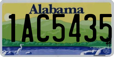 AL license plate 1AC5435