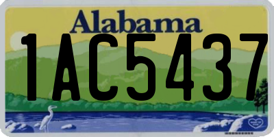 AL license plate 1AC5437