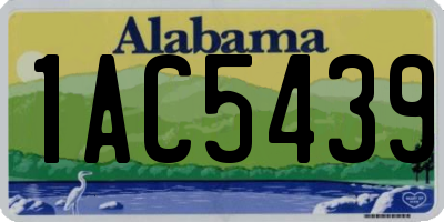 AL license plate 1AC5439