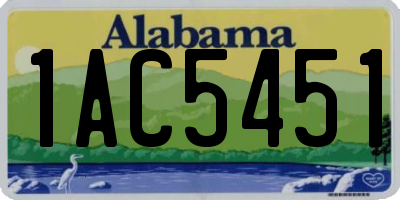 AL license plate 1AC5451