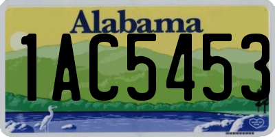 AL license plate 1AC5453