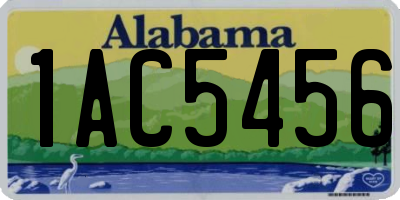 AL license plate 1AC5456