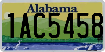 AL license plate 1AC5458