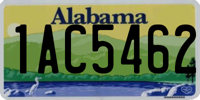 AL license plate 1AC5462