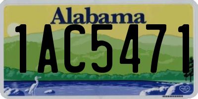 AL license plate 1AC5471