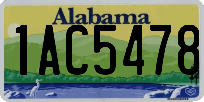 AL license plate 1AC5478