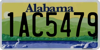 AL license plate 1AC5479