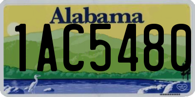 AL license plate 1AC5480