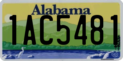 AL license plate 1AC5481