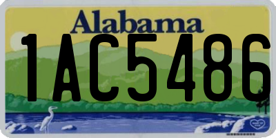 AL license plate 1AC5486