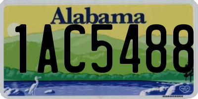 AL license plate 1AC5488