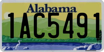 AL license plate 1AC5491