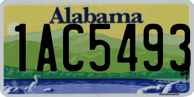 AL license plate 1AC5493