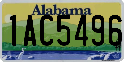 AL license plate 1AC5496