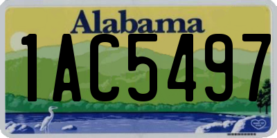 AL license plate 1AC5497