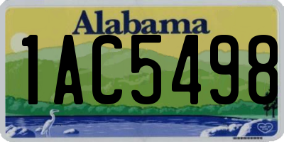 AL license plate 1AC5498