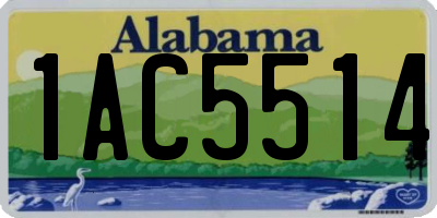 AL license plate 1AC5514