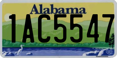 AL license plate 1AC5547