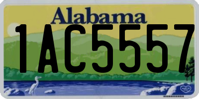 AL license plate 1AC5557