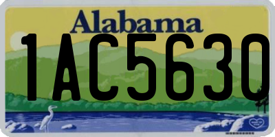 AL license plate 1AC5630