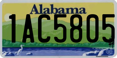 AL license plate 1AC5805