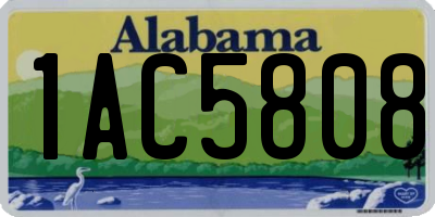 AL license plate 1AC5808