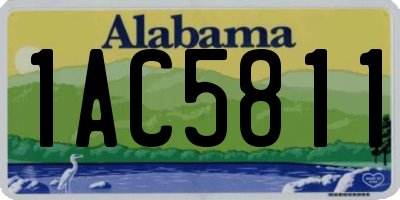 AL license plate 1AC5811