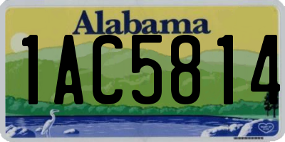 AL license plate 1AC5814