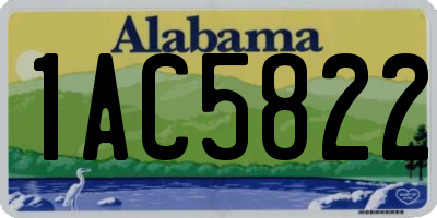 AL license plate 1AC5822