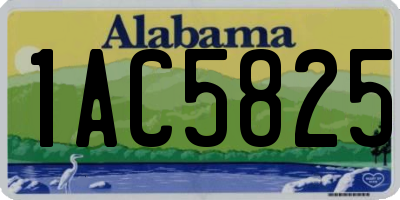 AL license plate 1AC5825