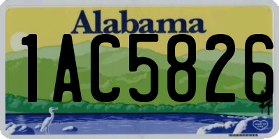 AL license plate 1AC5826