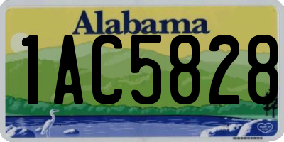 AL license plate 1AC5828