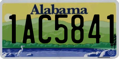 AL license plate 1AC5841