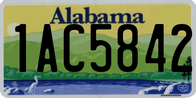 AL license plate 1AC5842