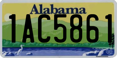 AL license plate 1AC5861