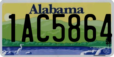 AL license plate 1AC5864