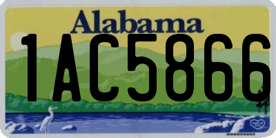 AL license plate 1AC5866